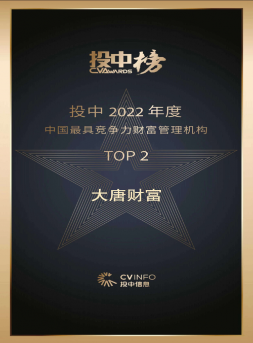 2022投中榜发布！大唐财富荣获“中国最具竞争力财富管理公司”