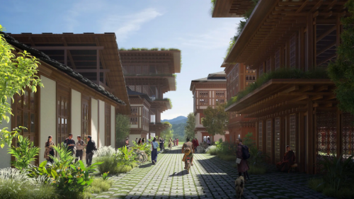不丹启动桥梁上的城市计划「正念之城」！BIG以传统建筑为灵感，设计永续发展的宜居大桥_https://www.izongheng.net_案例_第5张