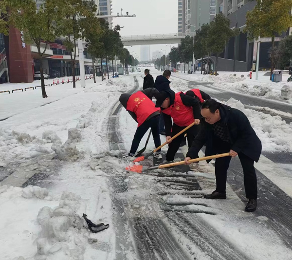 鼎城区交通运输局开展扫雪除冰志愿服务